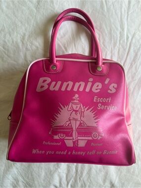 Vintage Y2K David & Goliath Hot Pink Graphic Bowling Bag Purse